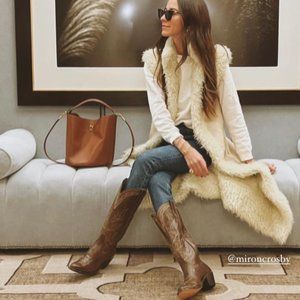 Miron Crosby Cowboy Boot Bonnie Umber Size 7.5